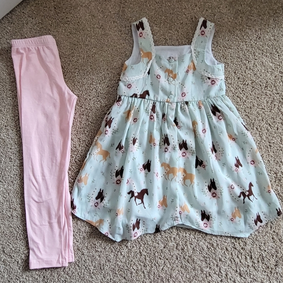 ❤️NWOT❤️ GOOD LAD GIRLS DRESS & LEGGINGS SET - Picture 10 of 12